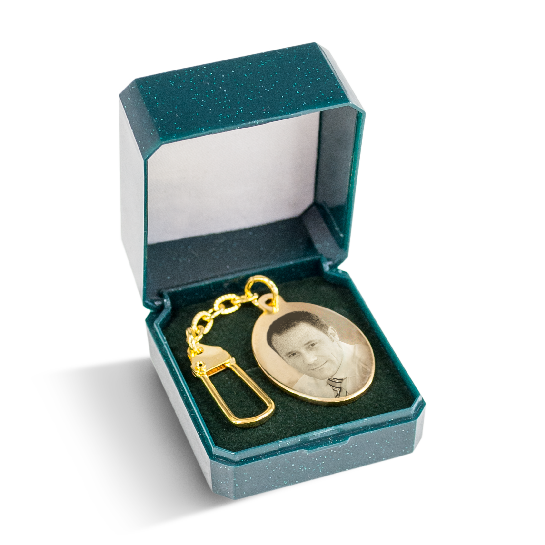 Médaille porte-clé gravée